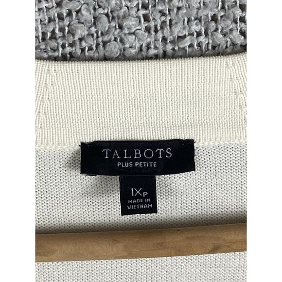 Talbots Plus Cardigan Sweater Women’s 1x Petite Coastal Nautical Old Money - Picture 2 of 13